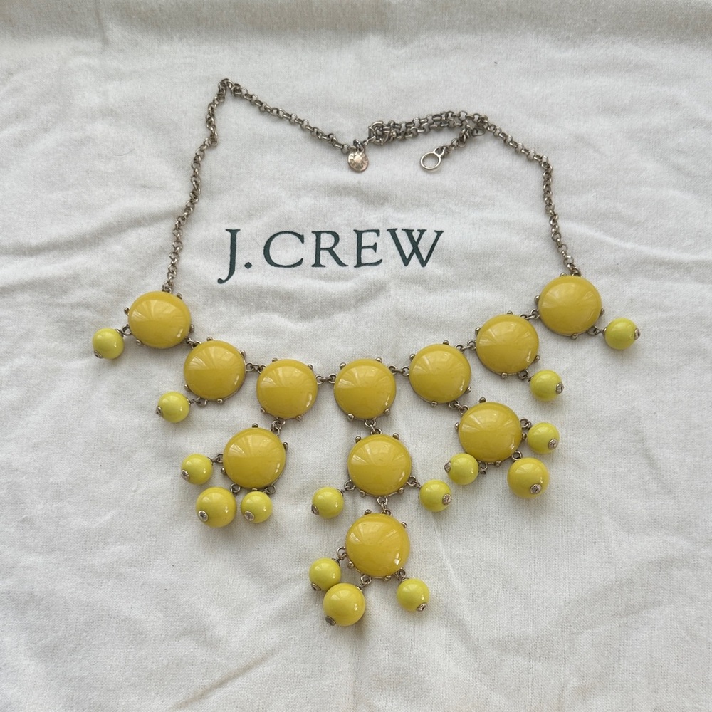 J. Crew Vibrant Yellow Bubble Necklace